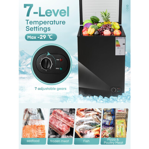 98L Chest Freezer with Removable Baskets Upright Freestanding 2