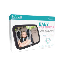 Baby Car Mirror Rear View - 360  Adjustable, Extra Wide Crystal Clear & Shatterproof Back Seat Baby Essentials to See Rear Facing Infants, Babies, K