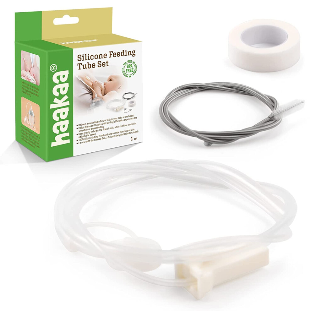Supplemental Nursing System - Gen.3 Safe Baby Feeding Set With Cleaning Brush -Breastfeeding Newborn Essential- Bpa Free Haakaa