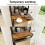 PUNCIA 4-Tier Mini Fridge Stand with Mini Fridge Space Coffee Bar Organiser 4