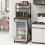 PUNCIA 4-Tier Mini Fridge Stand with Mini Fridge Space Coffee Bar Organiser 6