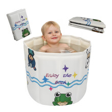 WAVYEASE New Design Portable Bath Tub for Toddlers - Foldable Deep Soak Bathtub for Kids, One-Second Setup, Easy Storage, Lightweight, Travel Essent