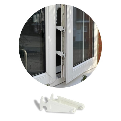Window Restrictor SMALL 40mm for UPVC Frames for Cats and Pets pack