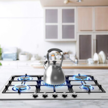 Arebos 5burner gas hob Stainless steel stove with automatic flame protecti