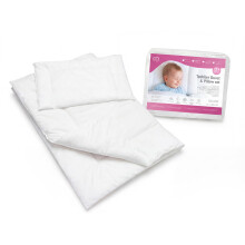 Baby Comfort 2 Piece Cot Bed Duvet Quilt & Flat Pillow Set 12M+ (135x100 cm)