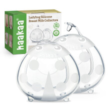 haakaa Ladybug Milk Collectors Breastmilk Catcher Wearable Nursing Cups for Breastfeeding Moms to Collect Leaky Breast Milk, Protect Sore Nipples, Ma