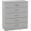 Seconique Seconique Dakota 5 Drawer Chest in Light Grey 1