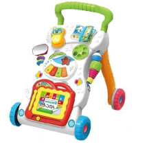 M.J COMFY-LIFE Baby Walking Toys, First Steps Baby Walker with Music & Activities, 2-in-1 Multifunctional Push Walker & Sit-Play Toy for Intelligence