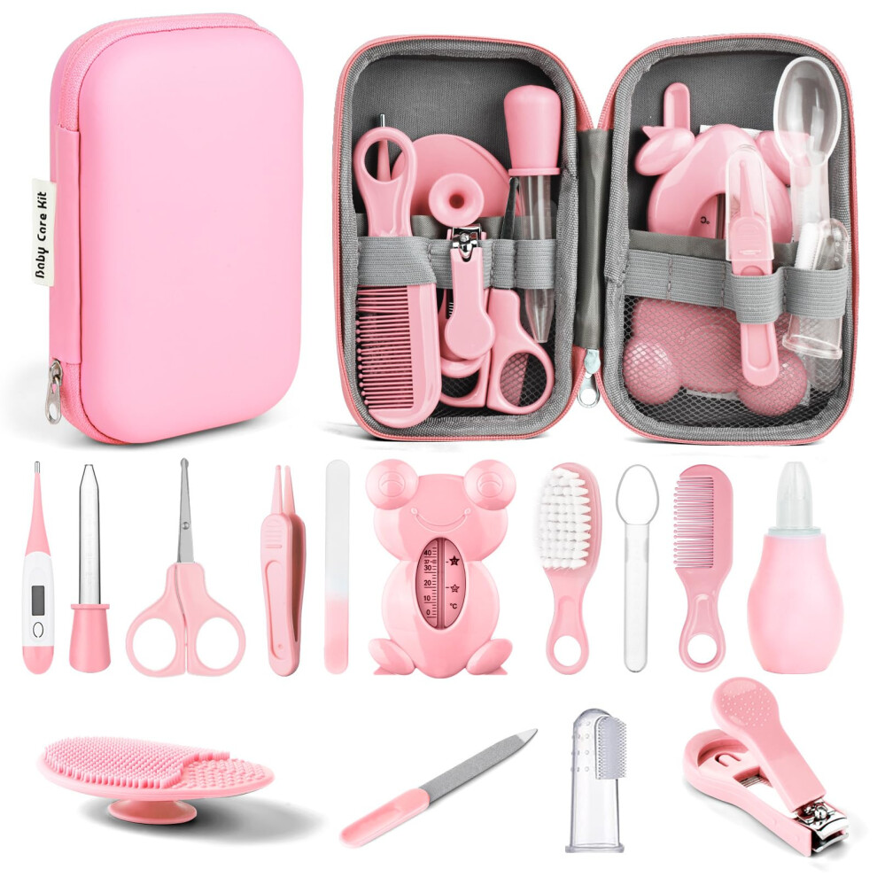 20 In 1 Baby Healthcare And Grooming Kit, Newborn Baby Care Accessories With Hair Brush, Comb, Nail Clippers, Thermometer, For Newborn Gir Flintronic