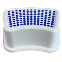Multiuse Booster Step Plastic Step Stool for Bathroom, Non-Slip for kids Step,Toddler Potty Training Booster, White and Purple, 36.5 x 24.5 x 13 cm