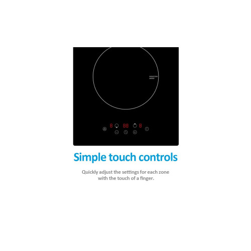 electriQ 30cm Plug In Induction Hob - Two 2