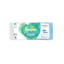 Pampers Harmonie Aqua Baby Wipes Plastic Free 1 Pack 48ct