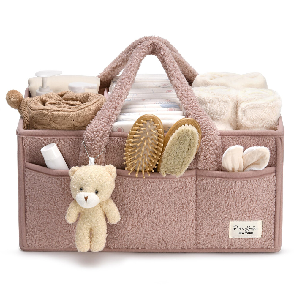 Perabella Diaper Caddy Organizer For Changing Table Storage Basket Car Organizer Nursery Organizer Portable Storage