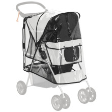 PawHut Dog Stroller Rain Cover w/Rear Entry, Cover, for Dog Pram