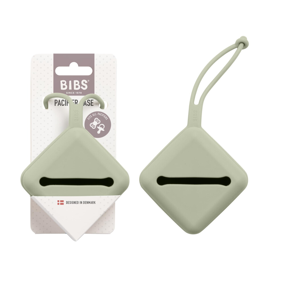 Bibs Pacifier Case With Strap, For Storing And Transporting Soothers, Can Hold Up To Three Dummies, 100% Bpa Free Food-Grade Material. Sage