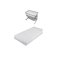 Baby Mattress Fits/Compatible to Babylo Cozi Sleeper - Bedside Travel Cot Toddler Infant Bed Firm Foam Mattress - Hypoallergenic & Removable Quilt Co
