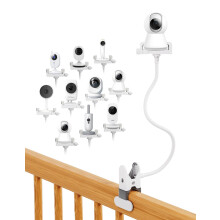 Universal Baby Monitor Holder - No Drilling Camera Shelf with Flexible Clamp - 360 Swivel Nursery Mount Compatible with VTech,Boifun,Philips Avent,H