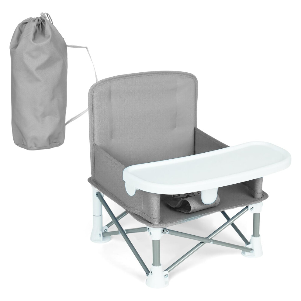 Mfslove Portable Booster Seat With Feeding Tray For Babies Toddler Booster Seat For Dining Baby Feeding Seat Baby Camping Chair,Travel Chair For 6 Mo