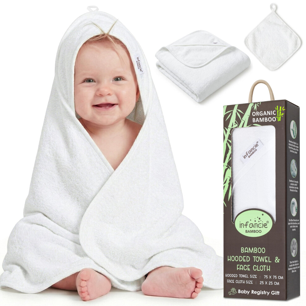 Hooded Baby Towel - Ultra Soft Bamboo Bath Towel For Infant And Baby, Quick-Dry & Hypoallergenic Baby Towel With Hood - Breathable & Absorbe Infancie