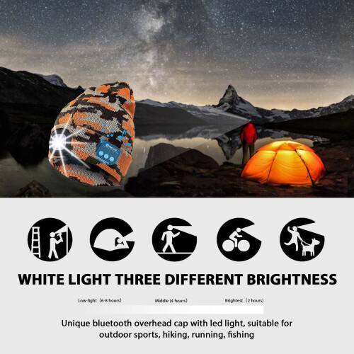 Bluetooth 5.0 LED-muts met ingebouwde luidsprekers en microfoon 2