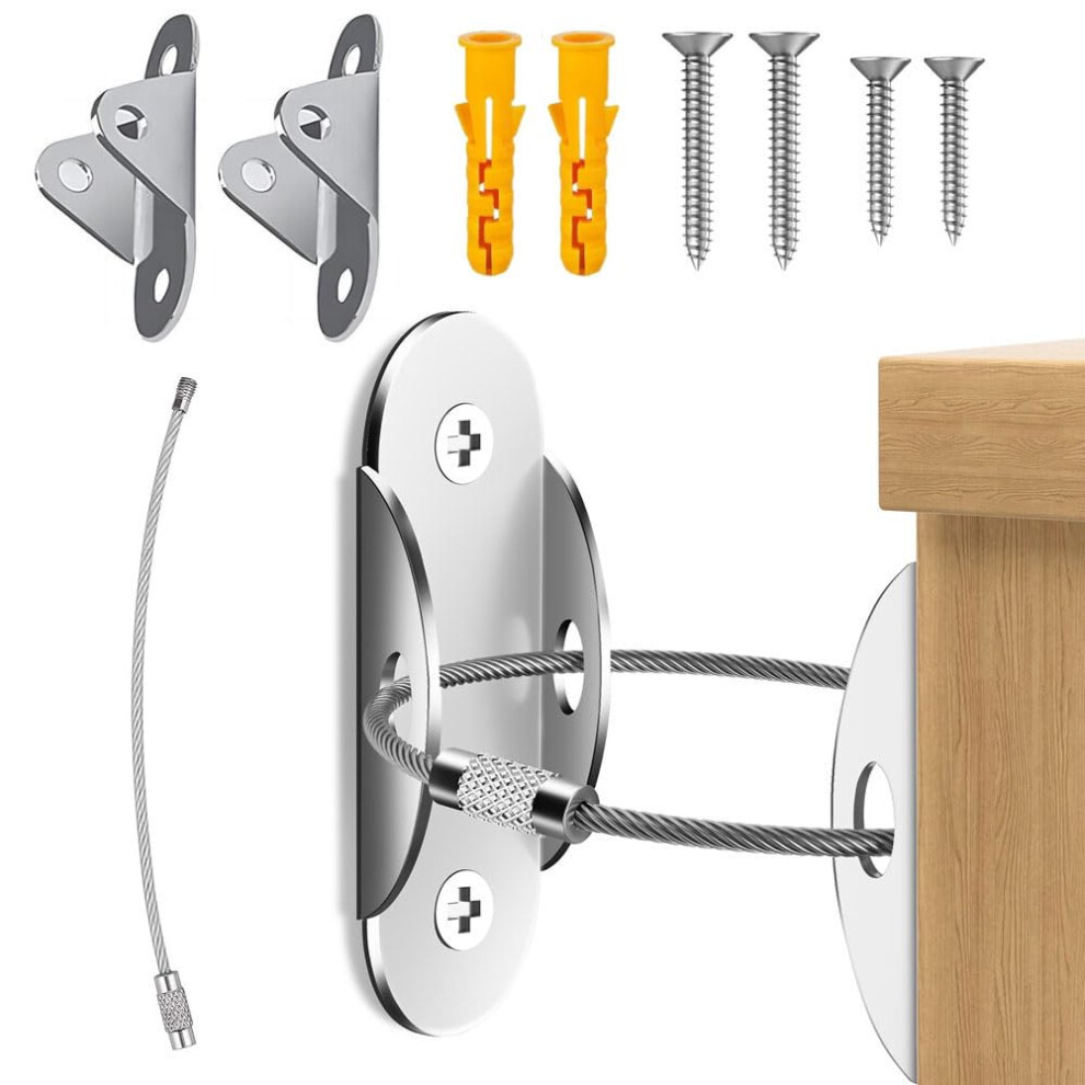Furniture Anchors For Baby Proofing (6 Pack), Anti Tip Furniture Anchors Earthqu 5004954770410
