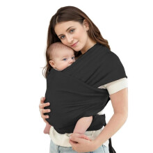 Baby Wrap Sling - Hip-Healthy Certified Ergonomic Carrier for Newborn to Toddler (3-15kg), No More Frustrating Buckles, Ultra-Soft Breathable Cotton