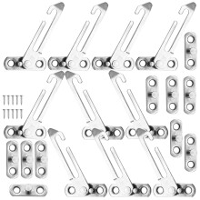 Gkhlg 10 Packs UPVC Window Restrictors Stainless Steel 304 Child Safety Window Opening Restrictors with Screws Precision-Designed for UPVC Windows fo