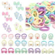 BATHRINS 136 Pcs Toddler Hair Accessories Candy Colors