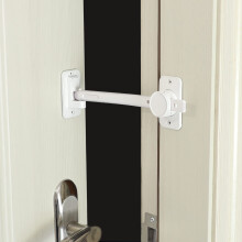 CLYMENE Cat Door Latch & Stopper, Adjustable Child Proof Door Lock and Pinch Guard, Let's Cats in and Keeps Dogs Out of Litter & Food, No Need for Pe