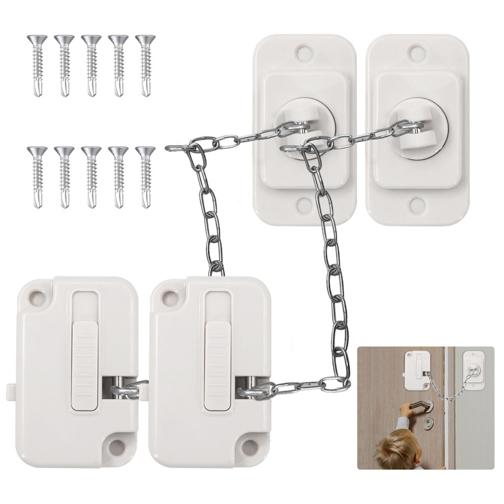 2Pcs Window Locks Child Safety, Versatile Window Restrictors For Upvc, Adjustable Sliding Window Safety Locks, Self Adhesive Window Locks Hononwii