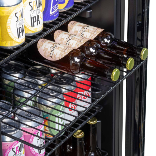 Baridi 115L Under Counter DrinksBeer  Wine Cooler Fridge with Light Black 1