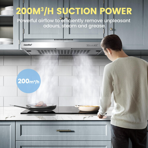 COMFEE' Visor Cooker Hood, Under Cabinet, 60cm Extractor Fan Kitchen 2