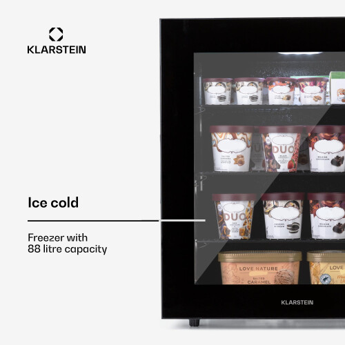 KLARSTEIN IceAge Freezer - freezer with glass front, 1