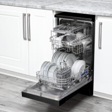 Baridi 45cm Slimline Freestanding Dishwasher 10 Place Settings 8 Programs
