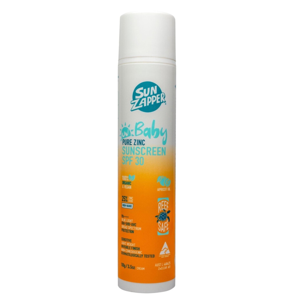 Sun Zapper Pure Zinc Natural Baby Mineral Sunscreen Spf 30 Baby Sun Cream With No Chemicals