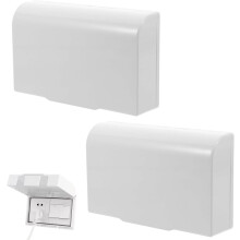 2-Pack UK Standard Plug Socket Covers, Childproof Electrical Outlet Protectors, Waterproof & Dustproof Safety Covers for Home and Nursery