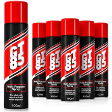 GT85 Multi-Purpose Oil Spray 400ml, Clean, Lube & Protect Metal and Composite Parts, Rust Prevention and Lubricant for Bike Accessories & Tools (Pack