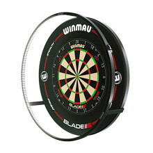 WINMAU Plasma Dartboard Light in Black – Ultimate Surround Dart Board Lighting – Slim Design LED Surround Ring for 360 Shadow-Free Illumination