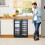 TANGZON Double Door Dual Zone Beverage Wine Fridge, 4