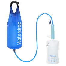 Waterdrop Water Filter Camping, Personal Water Filter Straw with Gravity Water Bag, 0.1 Micron Water Filtration System Drinking Water Purifier for Em