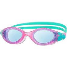 Zoggs Panorama Kids Swimming Goggles (Blue Lens, Pink/Turquoise, 6-14 Years) with Tinted UV Protection & Soft, Anti-Leak Seal, Wide Vision with Anti-
