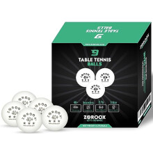 ZOROOX High-Performance 3-Star Table Tennis Balls - Pack of | 9, 18, 36 or 72 | Orange or White | 40+ ABS Competition Grade Ping Pong Balls