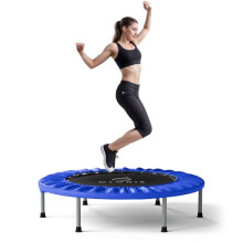 CLORIS 40''/48'' Foldable Fitness Trampoline - Max Load 400lbs / 450lbs, Rebounder with Adjustable Foam Handle Indoor/Outdoor Fitness Body Exercise (
