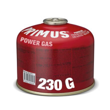 Primus Camping Gas Canister - Power Gas 1-Pack 230g - Standard Threaded Gas Canisters for Camping Stove - Mix of Isobutane & Propane Gas - EN417 Gas