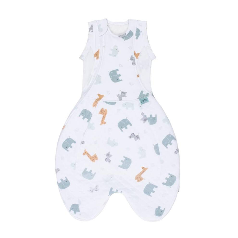 Purflo Swaddle To Sleep Bag | All-Season 2.5 Tog Sleeping Bag | 0-4 Months | Breathable Newborn Baby Sleeping Bag That Grows With Your Baby | Swaddle