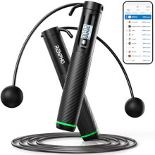 RENPHO Smart Skipping Rope with Counter, Adjustable Jump Ropes for Fitness, Skip Rope with APP Data Analysis, Workout Equipment for Women Men Adult K