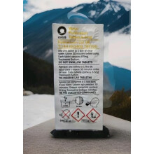 Water Purification Units - 100 Tablets, 1 tablet treats 1 liter of water, 8.5mg, Product shelf life 5 years