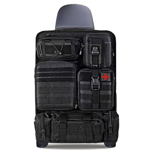Tactical Car Seat Organizer with 5 Detachable Bag, Car Backrest