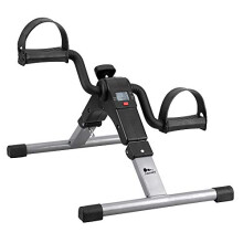 Folding Mini Pedal Exercise Bike Portable Home Workout Office Exerciser Bike Gym Equipment Fitness Leg Foot Arm Under Desk Sitting Down Stepper Train