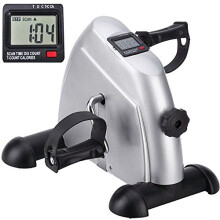 himaly Mini Exercise Bike Portable Home Pedal Exerciser Gym Fitness Leg Arm Training Adjustable Resistance with LCD Display for Women and Men